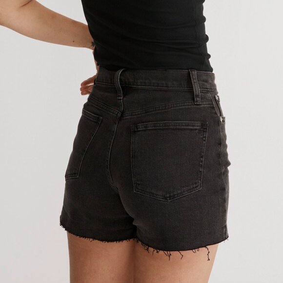 curvy high-rise denim shorts in lunar wash - Picture 1 of 7